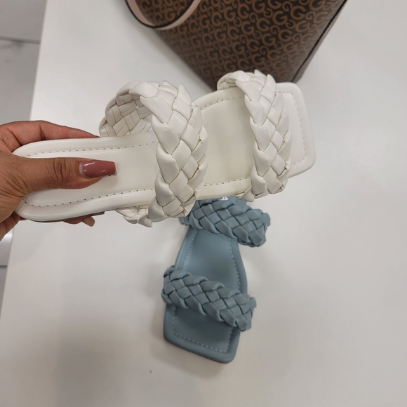 Crossing Paths" Double Braided Slide-On Sandals - - Picture 5 of 5